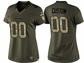 Nike Women Denver Broncos Customized Olive Camo Salute To Service Veterans Day Limited Jersey